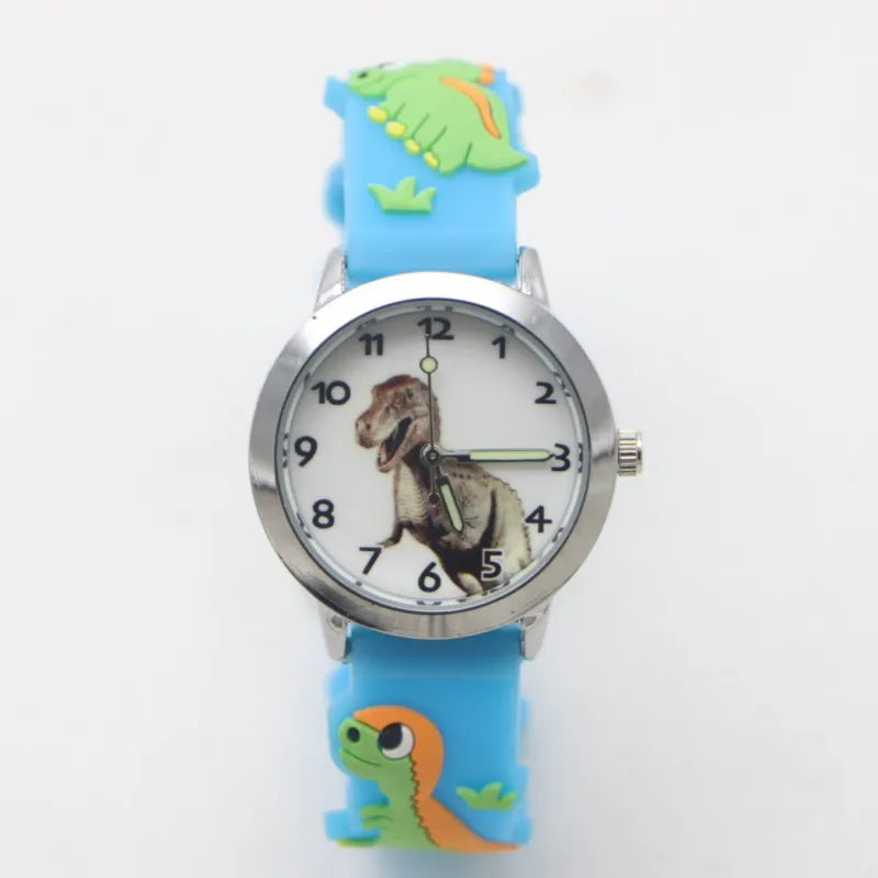 New Arrival 3D Cartoon Fashion Silicone Dinosaur Kids Watch Children Girls Boys Students Quartz Wristwatches Relogio Kol Saati