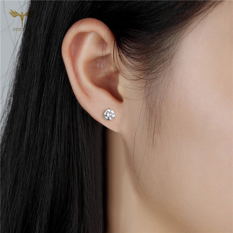 12 Pairs Lot CZ Zircon Earrings Golden Stainless Steel Piercing Jewelry 2mm Small 6mm Big Zircon Ear Studs Women Men Accessories