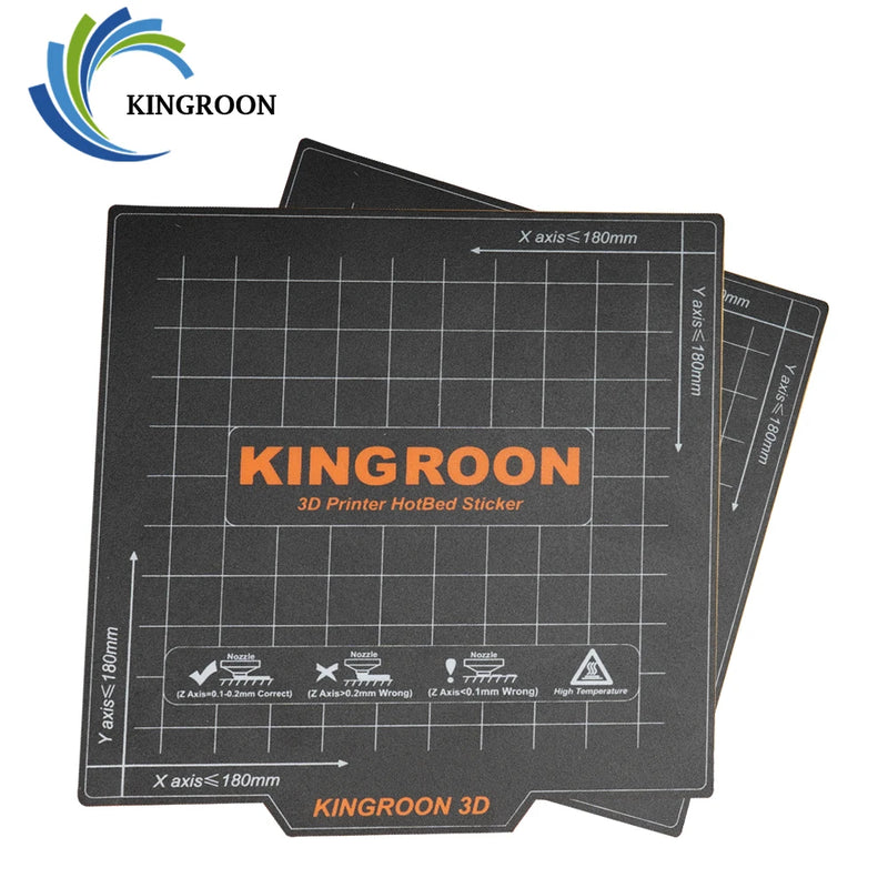 KINGROON 2pcs 180x180/235x235/310x310mm 3D Printer Bed Flexible Magnetic Heatbed Base For Ender 3 CR10 KP3S KP5L Platform