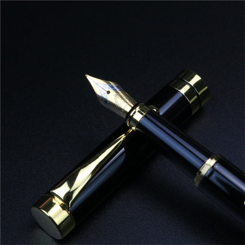 Golden text custom engraved Fountain Pen Office school commemorate gift full metal pen Student writing Roller Pen stationery