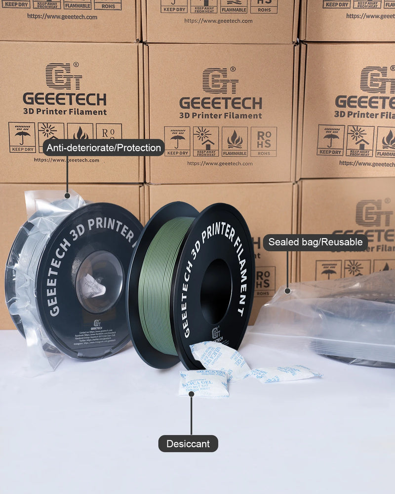 Geeetech Matte Filament PLA 1.75mm 1kg Spool (2.2lbs), 3d printer Material polylactic acid,  frosted texture, Vacuum packaging