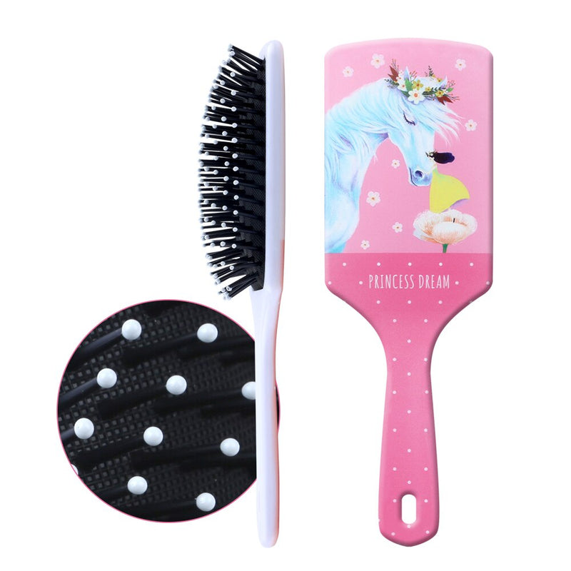 Cartoon Print Hair Detangler Comb,Haircare Massage Scalp Airbag Hair Styling Tool,Soft Comb Teeth Hair Brush,Barber Accessories