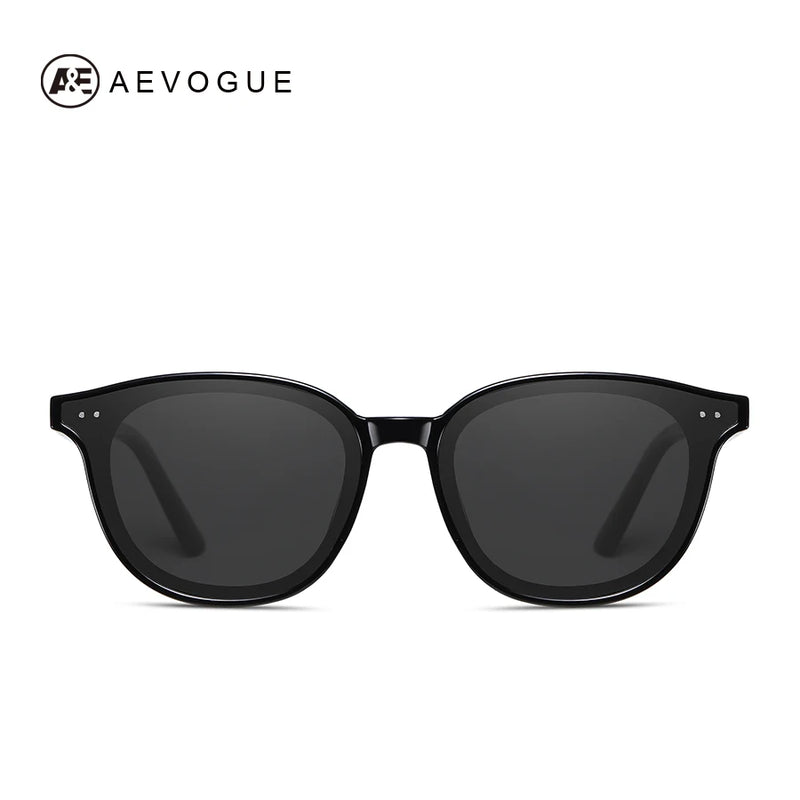 AEVOGUE New Women Retro Outdoor Polarized Sunglasses Transparent Korean Round Fashion Driving Sun Glasses Unisex UV400 AE0850