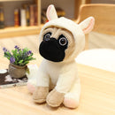 20/35cm PUG Dog Cute Animal Dogs Cos Cosplay Dinosaur Rabbit Elephant Lion Sheep Leopar Stuffed Dolls Kids Birthday X-mas Gifts