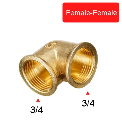 1/8" 1/4" 3/8" 1/2" Female x Male Thread 90 Deg Brass Elbow Pipe Fitting Connector Coupler For Water Fuel Copper