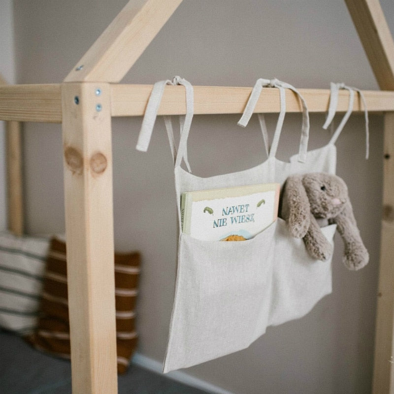 Bedside Storage Bag Baby Crib Organizer Hanging Bag for Dormitory Bed Bunk Hospital Bed Rails Book Toy Diaper Pockets Bed Holder