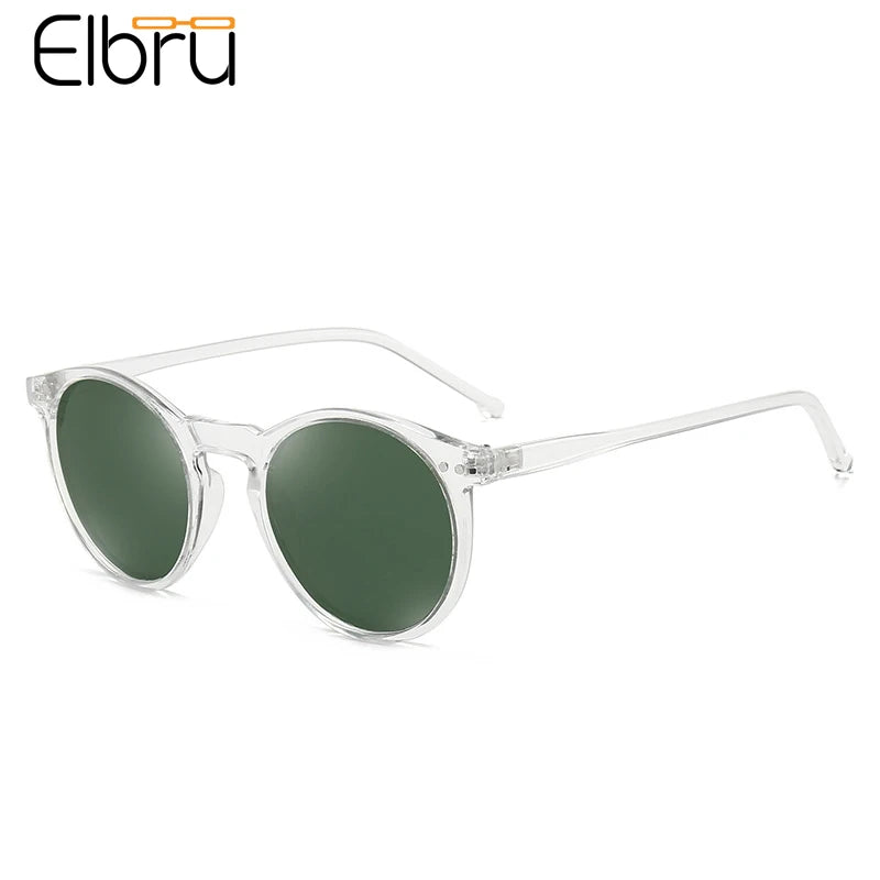 Elbru Fashion Polarized Sunglasses Soft Transparent Color Frame Clear Lens Sun Glasses Classic Vintage Sunshades For Men&Women