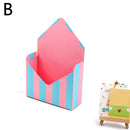 Korean Envelope Flower Packaging Box Foldable Flower Gift Box Wedding Party Decoration Stripe Printed Flower Gift Packaging Box