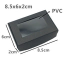 24Pcs Black Cardboard Packaging Boxes  Jewelry  Boxes Multiple Sizes Aircraft Gift Box Black Handmade Soap Packaging Boxes