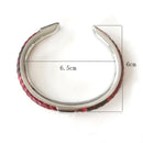 BC Charm Bracelet Femme Stainless Steel C Shape With Stingray Skin DIY Plating Four Color Bangles