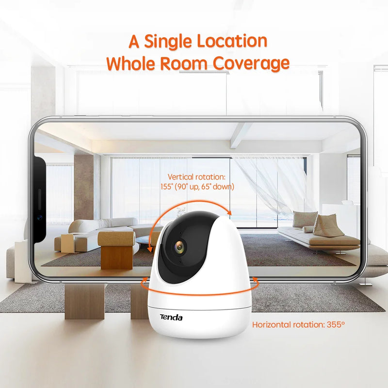 Tenda Surveillance Camera wifi Ip Camera Baby Security Protection mini camera 1080P 2MP 4MP Pan/Tilt Wireless Camera Home Indoor