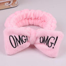 OMG Coral Fleece Hairband Soft Bow Headbands For Women Cute Hair Holder Hairbands Hair Bands Wash Face Nignt Hair Accessories