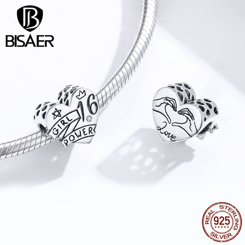 925 Sterling Silver Tree Of Life Infinite Love Heart Zircon CZ Beads Charms Fit BISAER Bracelet Silver 925 DIY Jewelry Making