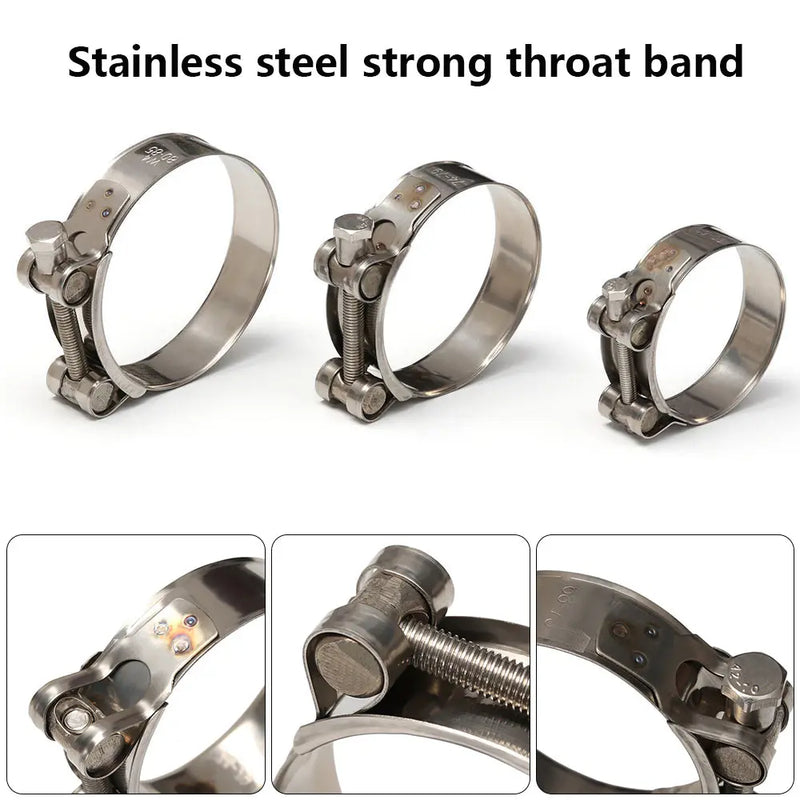 1 PC New Stainless Steel Hose Clamps T Bolt Exhaust Pipe Clip Sealing Welding Marine Clip Repair Tool Hardware Accessories