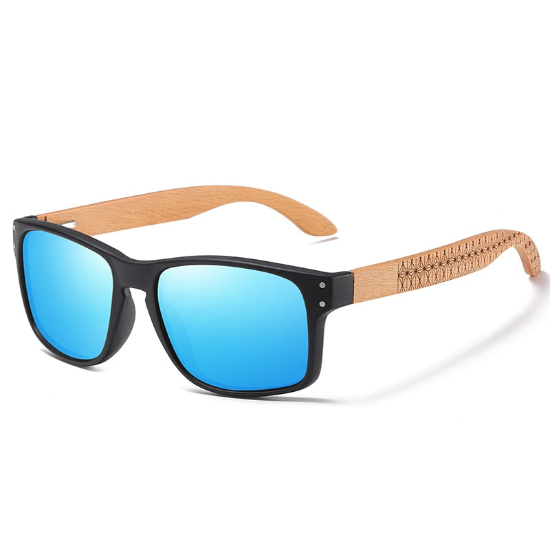 EZREAL Brand Design Beech wood Handmade Sunglasses Men Polarized Eyewear Outdoor Driving Sun Glasses Reinforced Hinge