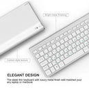 Russian wireless keyboard, ergonomic design, rechargeable mouse, 2400DPI, wireless mute design stable connection,silver white