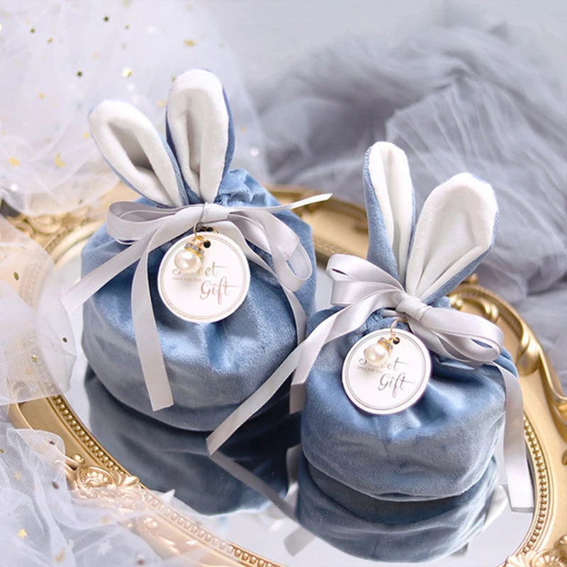 Cloth Easter Bags Cute Bunny Gift Packing Bags Wholesale Rabbit Chocolate Candy Bags Wedding Birthday Party Decoration 2025 New