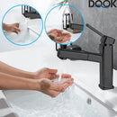 DQOK bathroom basin faucets basin mixer sink faucet Pull Out bathroom water mixer Chrome brass Modern Washbasin faucets Black