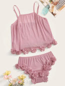 Womens Sexy V-neck Nightwear Femme Satin Sling Shorts Sleepwear Lingerie Lace Sleeveless Underwear Pijama Feminino No chest pad