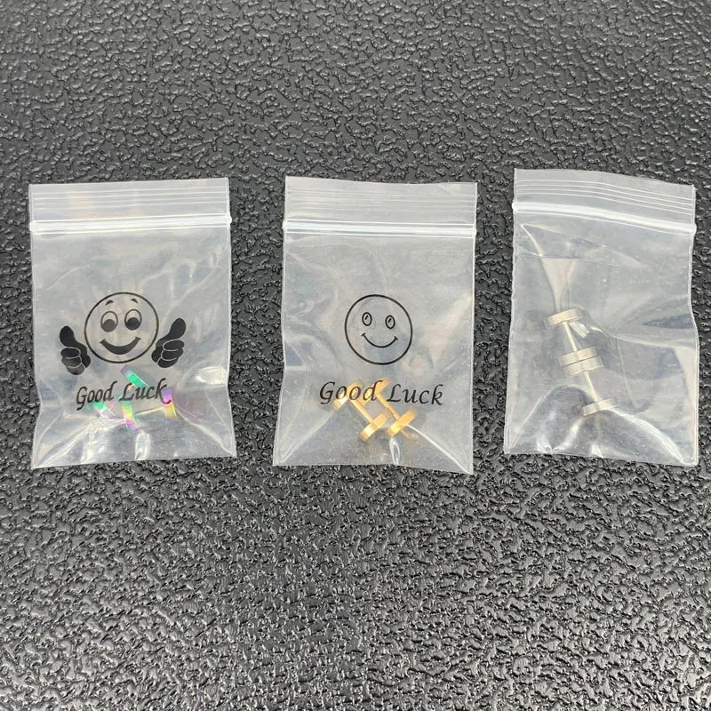 100pcs/pack  4*6cm 5/8mm Smile Pictures OPP Ziplock Bag ZIP Bag Plastic Sealed Bags Waterproof  Jewelry Packing Display