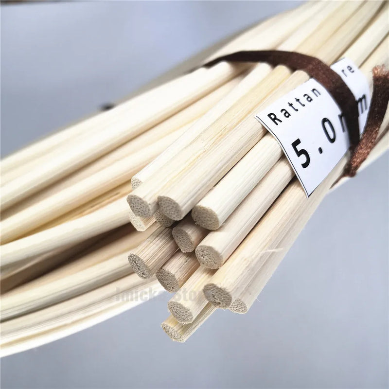 2mm/3mm/5mm Diameter 10 Meters Round Reed Natural Indonesian Real Rattan Core For Chair Repairing Basket