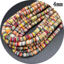 400pcs/Lot 3/4/5/6mm 16inch Round Slice Clay Beads Spacer Beads Polymer Clay Beads For Jewelry Making DIY Handmade Accessories