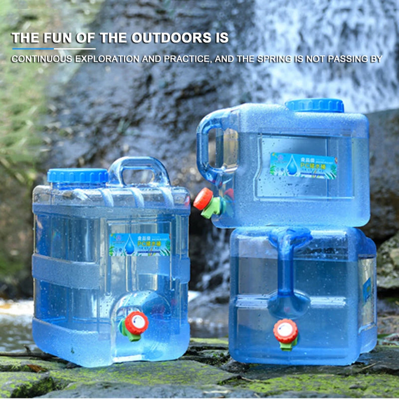 7.5/10/15L Capacity Outdoor Water Bottle Portable Picnic Water Tank Container With Fauce For Camping Picnic Hiking