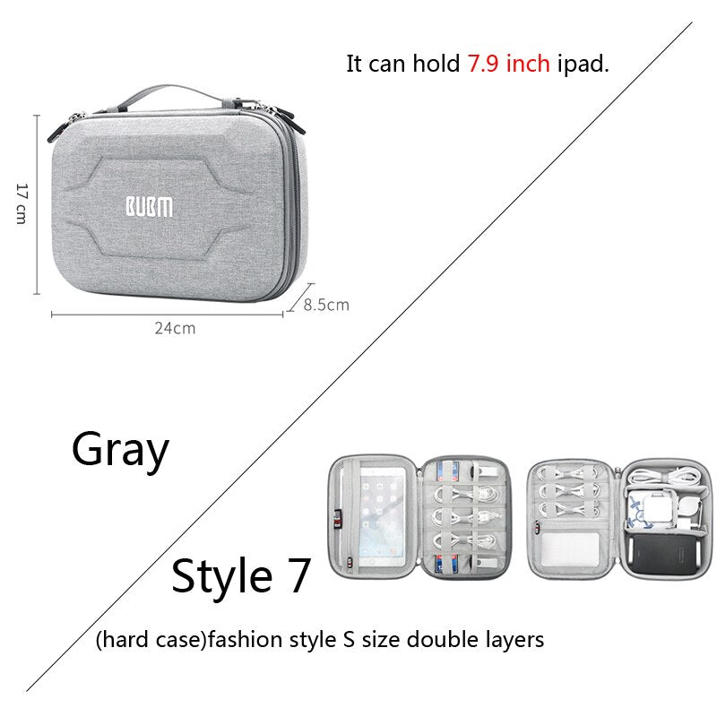 BUBM bag for power bank digital receiving accessories case for ipad cable organizer portable bag for USB