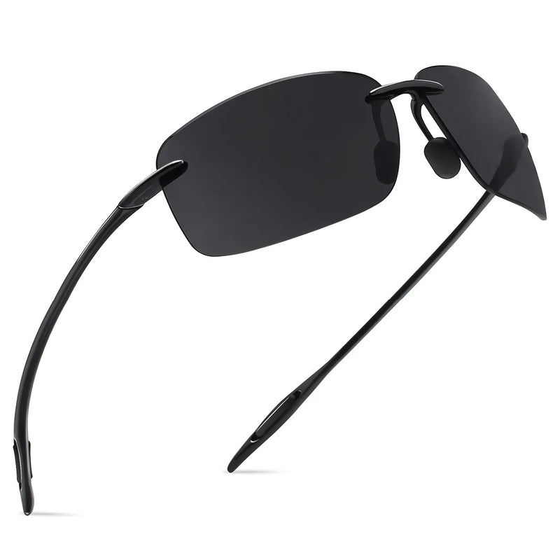 JULI The Matrix Classic Sports Rimless Sunglasses Men Orange Male Driving Rectangle Ultralight Frame Sun Glasses UV400 MJ8009
