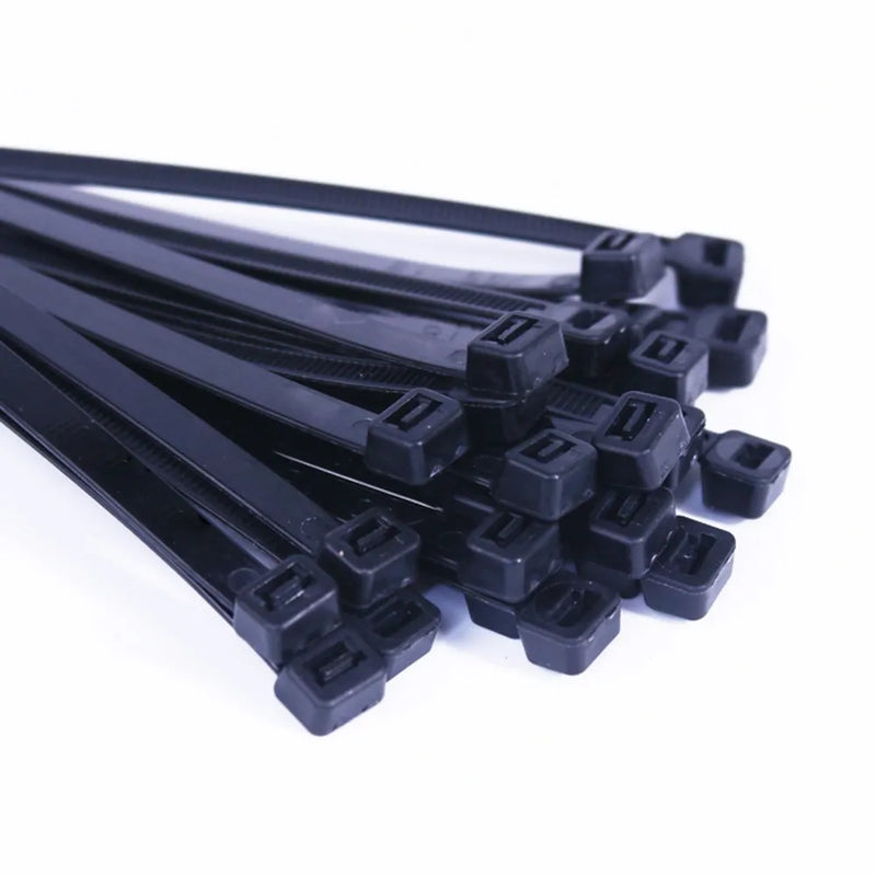 250pcs/500Pcs/bag 150,200,250,300,350,400,450,500 mm Length 5mm Width Self-Locking BlACK Nylon Wire Cable Zip Ties Cable Ties