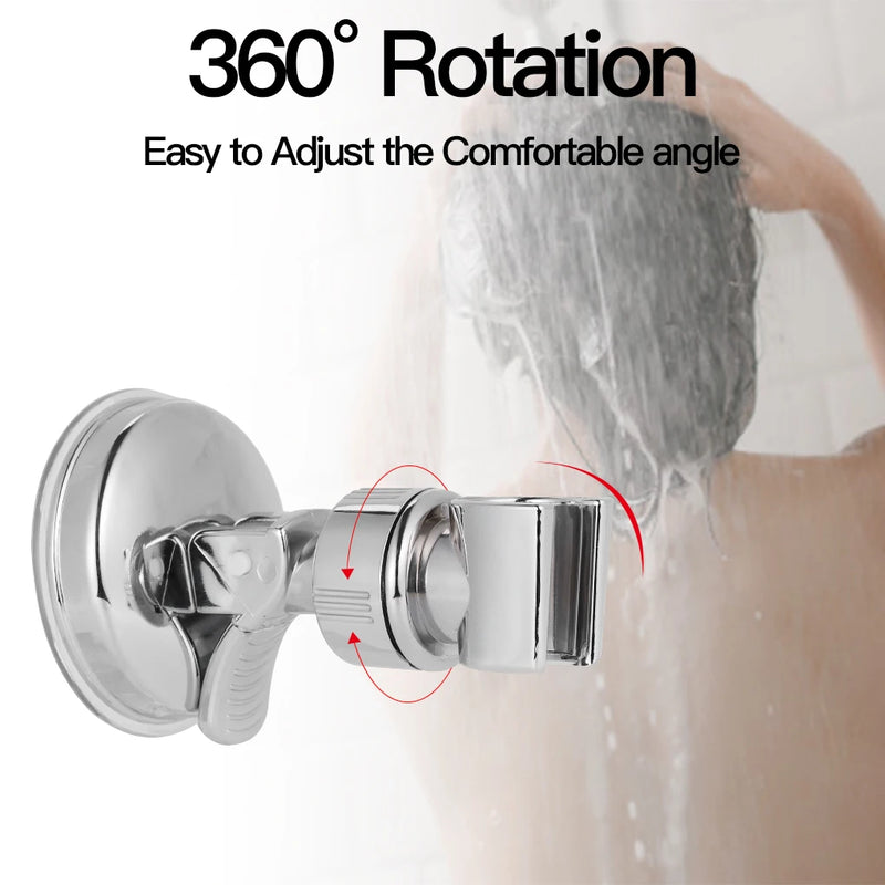 Shower Head Holder Home Hotel Bathroom Wall Mounted Adjustable Shower Spray Bracket with Vacuum Suction Cup