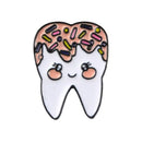 Cartoon Teeth Enamel Brooch Medical Organ Expressions Alloy Badge Denim Shirt Bag Pin Jewelry Accessories Gifts For Friends