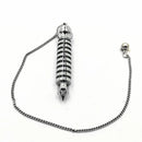 Pendulum For Dowsing Divination Reiki Healing Spiritual Wicca Women Men Amulet Screw Shape Pendule Radiestesia Metal Charm Jewel