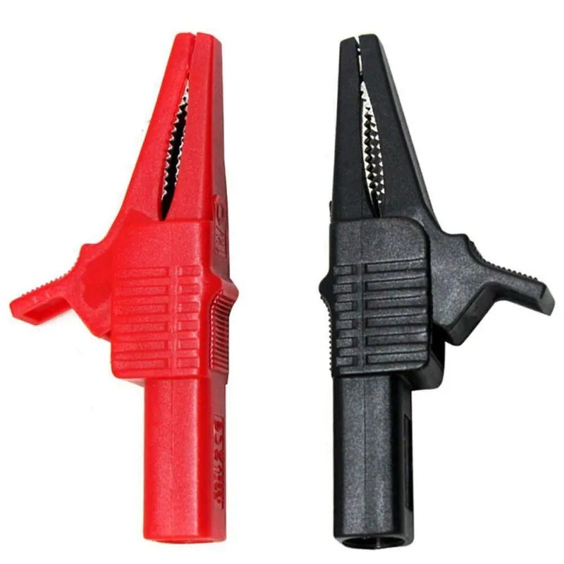 1pair red+black CATIII 1000V 32A crocodile clips full insulated copper alligator clip test lead for fluke megger