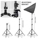 SH 50x70CM Four Lamp Softbox Kit Photographic Lighting With 8pcs Bulb Soft Box Photographic Lightings Camera Photo Accessories