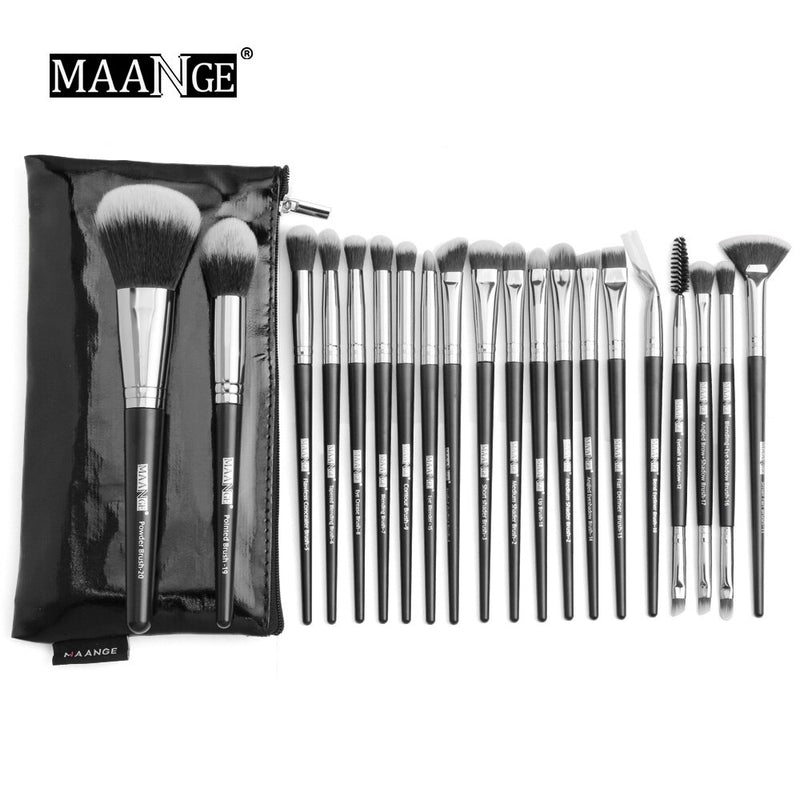 MAANGE Pro 12/20pcs Makeup Brushes Set with Bag Powder EyeShadow Blending Eyeliner Eyelash Lip Portable Brush Set For Make up