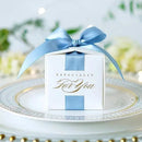 Custom Logo Wedding Favors Gift Box With Ribbon Candy Boxes For Christening Baby Shower Birthday Event Party Supplies