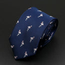 Trendy Design Men's Microfiber Jacquard Necktie Animal Plant Skull Flower Woven Tie Wedding Party Father's Day Birthday Gift