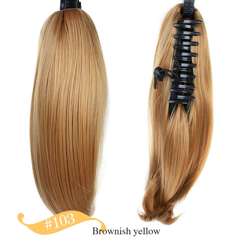 MSTN Synthetic Short Straight Ponytail Extension Claw Clip in Hair Extensions Natural Pony Tail Fake Hair Hairpiece For Women