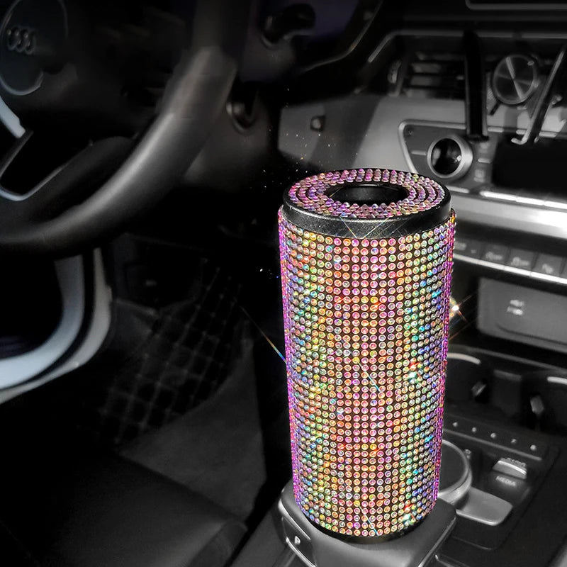 Car Creative Tissue Boxes for Car Diamond Bling Auto Rhinestone Crystal Paper Box Girls Auto Luxury Interior Accessories