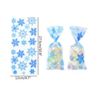 100Pcs Christmas Transparent Plastic Bags for Candy Lollipop Cookie Packaging Cellophane Bag Christmas Wedding Birthday Gift Bag