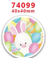DIY Craft Supplies Sewing Accessories Cartoon Easter Bunny Printed Planar Resins Mold 10 Pieces. PR-73721