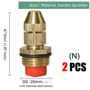 Brass Nozzle Garden Mist Sprinkler Copper Misting Cooling System Irrigation 1/2" Thread 2/3/4 Arm Sprayer Fog  Watering Tool