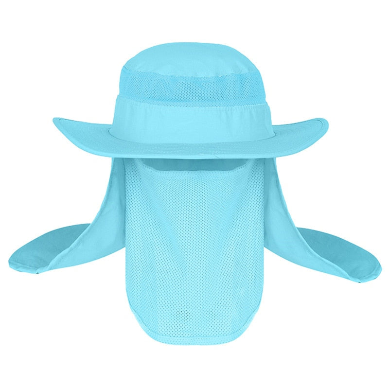 Outdoor Mountain Climbing Bucket Hat Large Round Brim Sun Block Quick Drying Fishing Hats Summer Sun Cap For Travel New