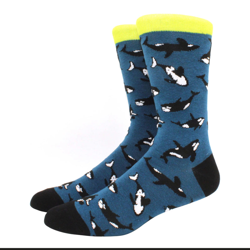 2024 New Hiphop Cotton Men Socks Harajuku Happy Funny animal Flamingo penguin chili Dress Socks for Male Wedding Christmas Gift