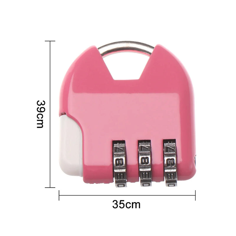 New 1Pc Travel padlock Anti-theft Backpack Small Padlock Resettable 3 Digit Combination Suitcase Password Code Lock Padlock