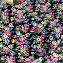 Green Leaves Pastoral Fabric Printed Floral Skirt Cotton Fabric for Handmade DIY Cotton Baby Dress Material