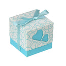 50Pcs Love Heart Candy Boxes With Ribbon Favors Gifts Box Christening Baby Shower Wedding Souvenirs Gifts for Guest Party Supply