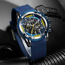MEGIR Men Watches Brand Luxury Silicone Strap Waterproof Sport Quartz Chronograph Military Watch Men Clock Relogio Masculino