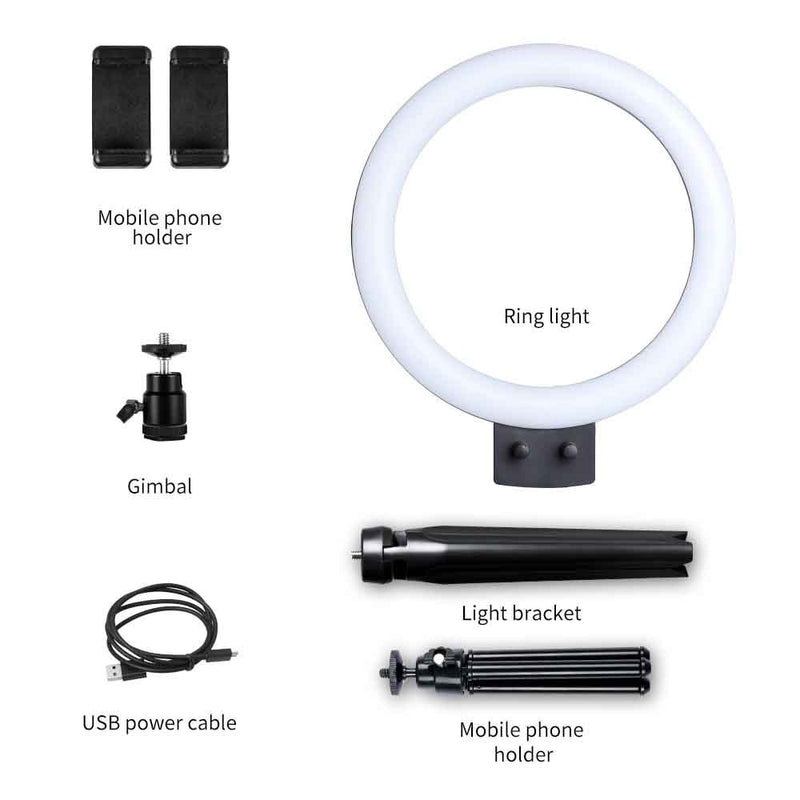 9inch Mini LED Video Selfie Ring Light With Tripod Ring lamps For YouTube Phone Live Photo Photography studio Ringlight